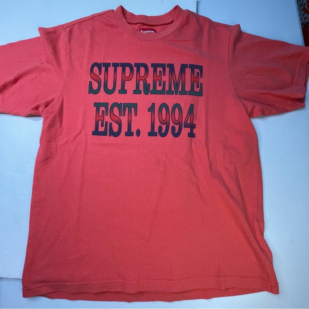 Supreme Watermelon Color Mens Small Size Jersey Material T-Shirt